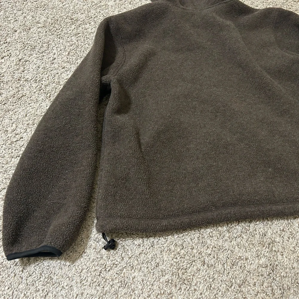 Vintage 90’s Eddie Bauer Deep Pile Full Zip Up Hoodie Brown Men's Size Medium